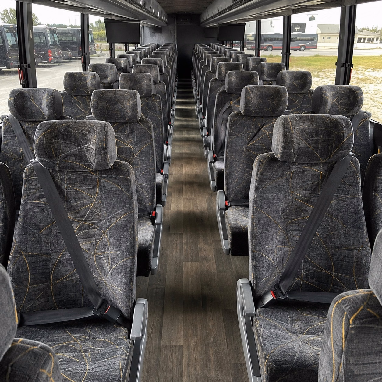 pearland charter bus rental interior